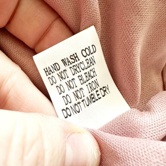 Davi & Dani Solid‎ V Neck Short Sleeve Dusty Rose Mini Dress Women's Size Small - Picture 13 of 14